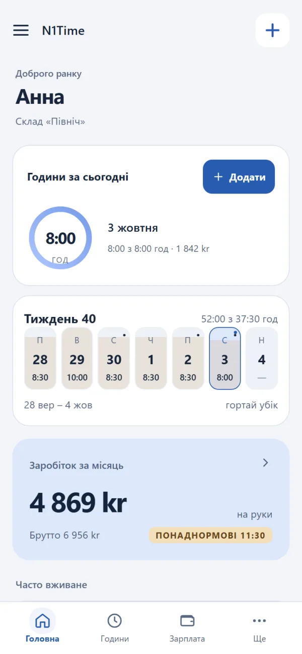 Застосунок для працівників